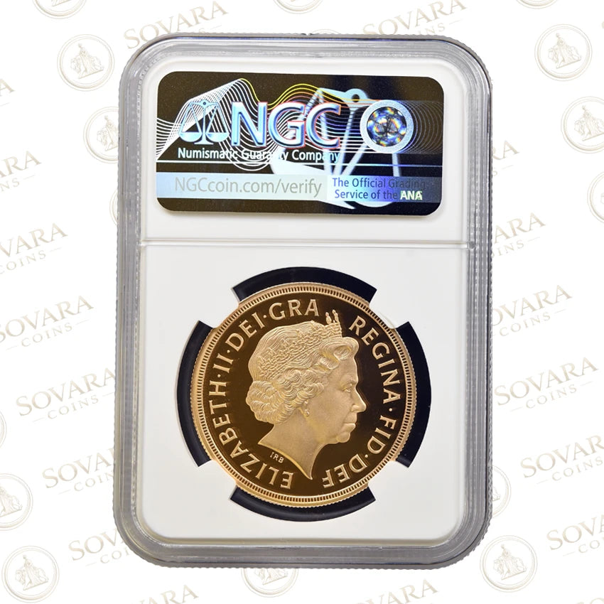 2013 Five Sovereign gold proof coin PF70 Ultra Cameo NGC graded St George and the Dragon