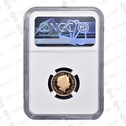 2013 Gold Proof Half Sovereign obverse – Queen Elizabeth II portrait PF70 Ultra Cameo