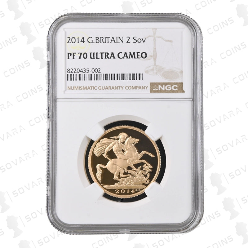 2014 Gold Proof Double Sovereign – NGC PF70 Ultra Cameo with St George reverse