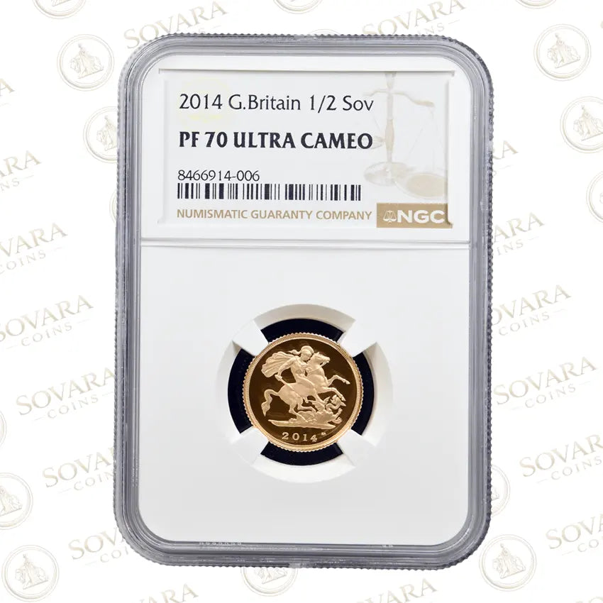 2014 Gold Proof Half Sovereign NGC PF70 Ultra Cameo Top Pop 1 of 110