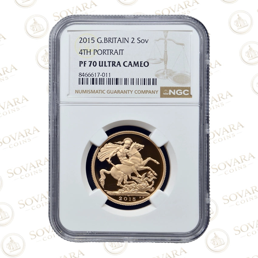 2015 double sovereign gold proof PF70 Ultra Cameo NGC slab