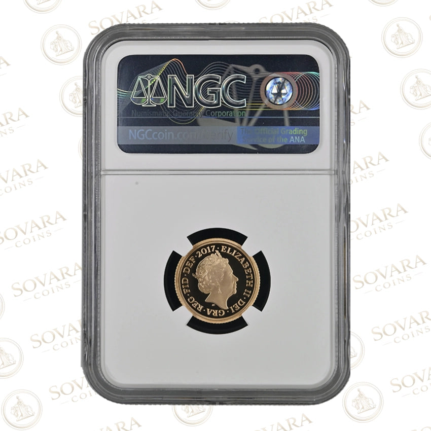2017 half sovereign proof obverse  Queen Elizabeth II portrait