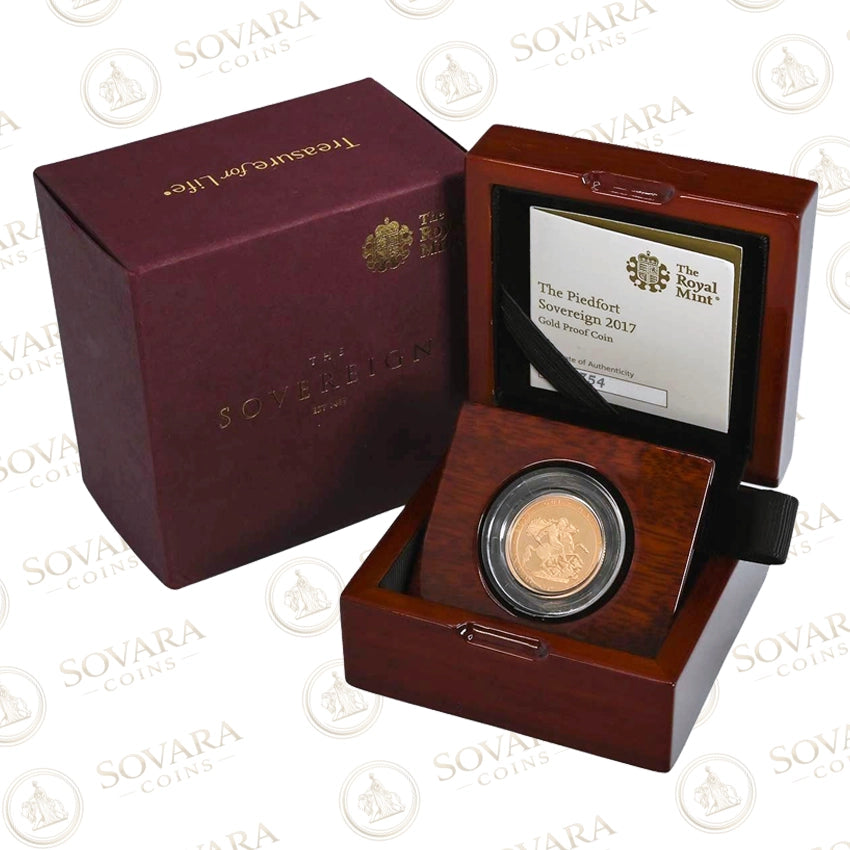 2017 gold proof piedfort sovereign St George and the dragon design