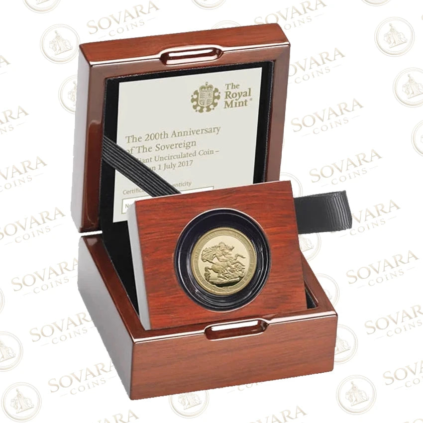2017 Strike on the Day Sovereign Royal Mint presentation box and certificate