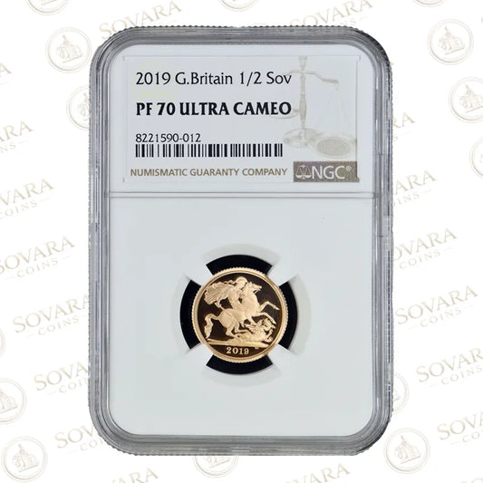 2019 Gold Proof Half Sovereign NGC PF70 Ultra Cameo Top Pop Perfection