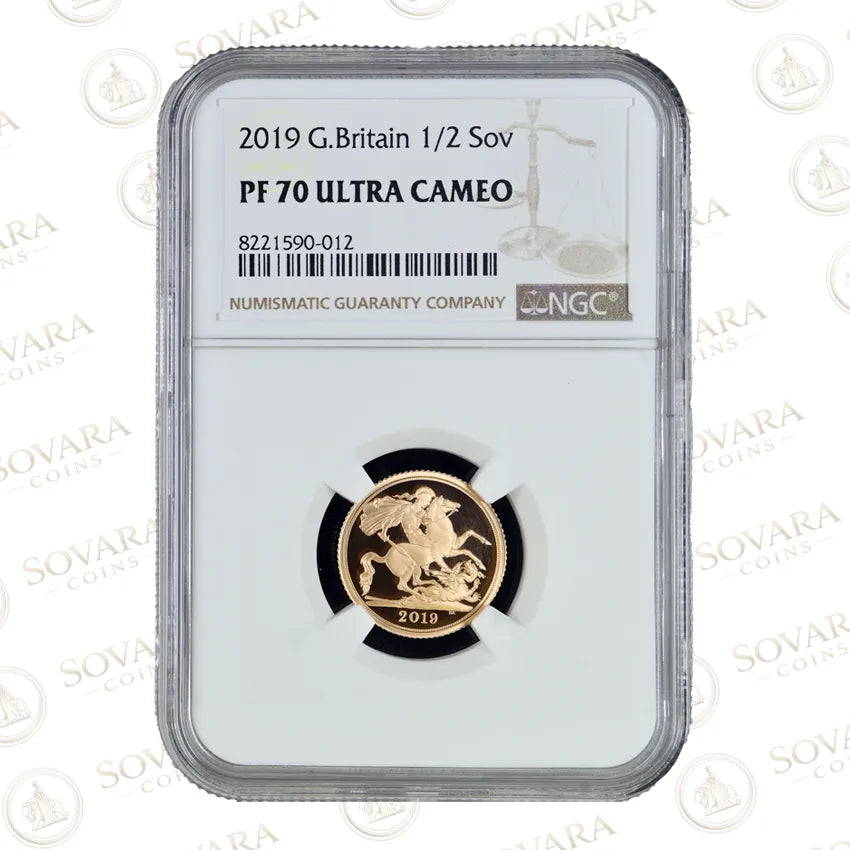 2019 Gold Proof Half Sovereign NGC PF70 Ultra Cameo Top Pop Perfection