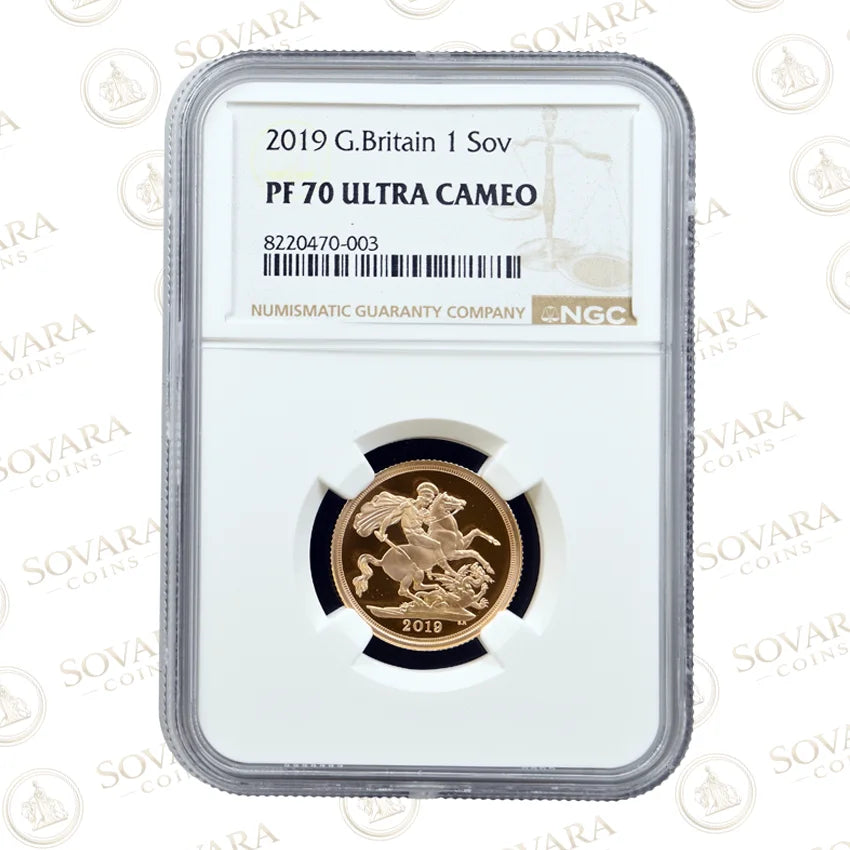 2019 Gold Proof Sovereign NGC PF70 Ultra Cameo — Elizabeth II Jody Clark portrait — for sale UK