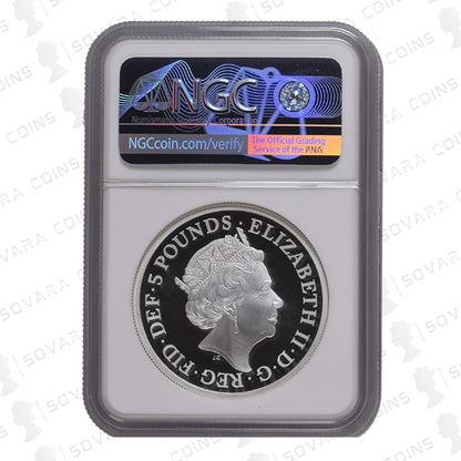 2019 Royal Mint Una and the Lion 2oz Silver Proof Coin NGC PF69 Ultra Cameo obverse