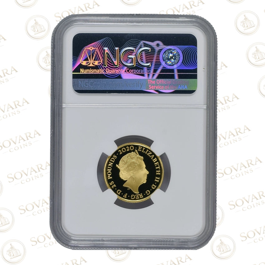2020 Elton John gold proof coin Queen Elizabeth II portrait