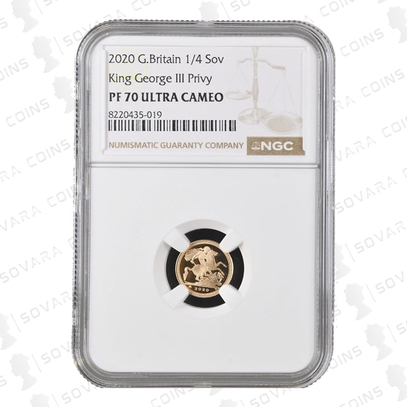 2020 Gold Proof Quarter Sovereign – NGC PF70 Ultra Cameo featuring St George design