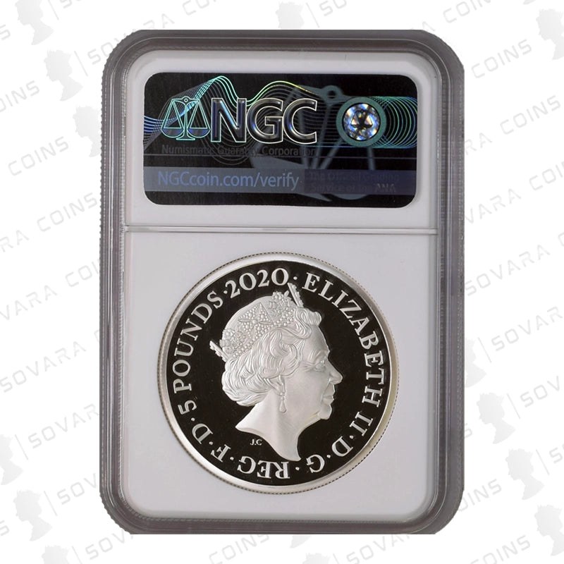 2020 The Great Engravers Three Graces 2oz Silver Proof coin, graded NGC PF70 Ultra Cameo obverse