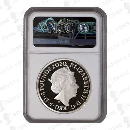2020 The Great Engravers Three Graces 2oz Silver Proof coin, graded NGC PF70 Ultra Cameo obverse