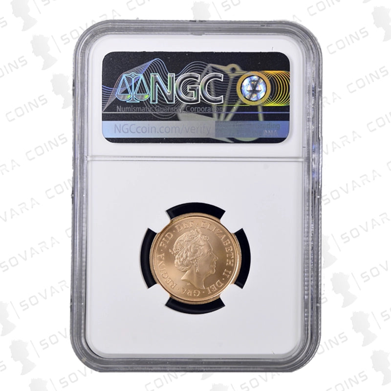 2020 VJ Day Privy Matte Sovereign obverse – Queen Elizabeth II portrait MS70 Matte