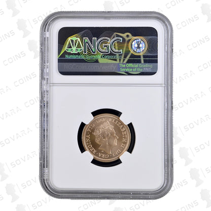 2021 QEII 95th Birthday Strike on the Day Sovereign obverse – Queen Elizabeth II portrait MS70 Matte