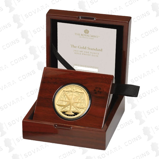 2021 Queen’s Beasts Completer 1oz Gold Proof Coin in Royal Mint box