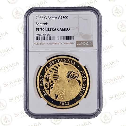 2022 2oz Gold Proof Britannia Coin NGC PF70 Ultra Cameo Top Pop