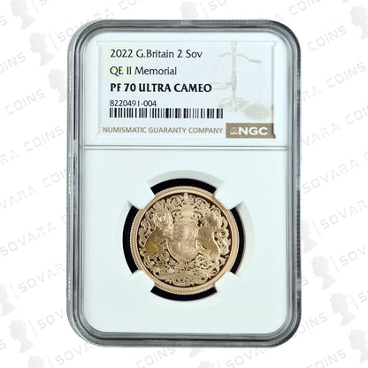 2022 Gold Proof Double Sovereign PF70 Ultra Cameo – King Charles III Memorial Coin