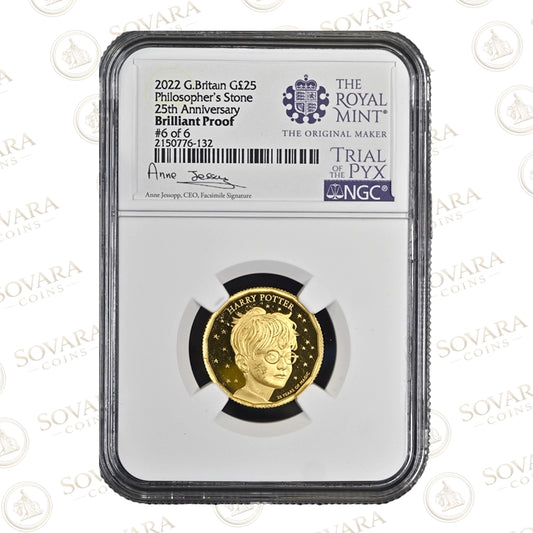2022 Harry Potter 1/4oz Gold Proof Coin Trial of the Pyx NGC Slabbed