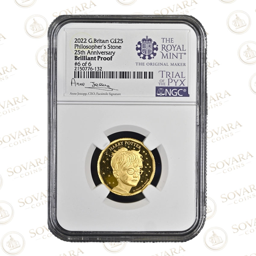 2022 Harry Potter 1/4oz Gold Proof Coin Trial of the Pyx NGC Slabbed