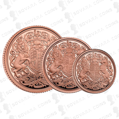 2022 Memorial Sovereign Set reverse – Royal Arms design by Timothy Noad
