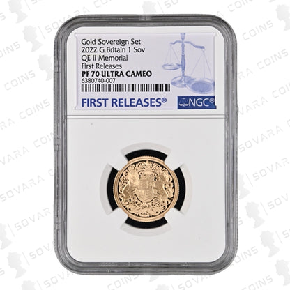 2022 Gold Proof Sovereign PF70 Ultra Cameo – Memorial Sovereign with Charles III obverse