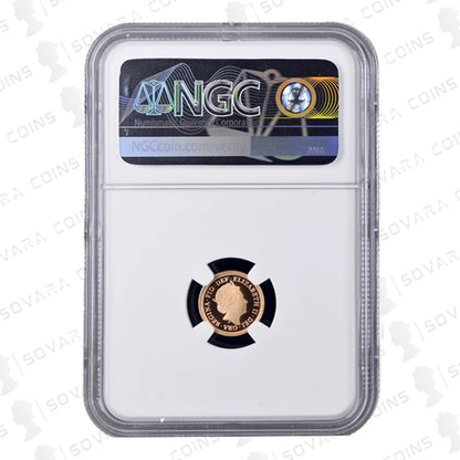 2022 Platinum Jubilee Quarter Sovereign obverse – Queen Elizabeth II portrait PF70 Ultra Cameo