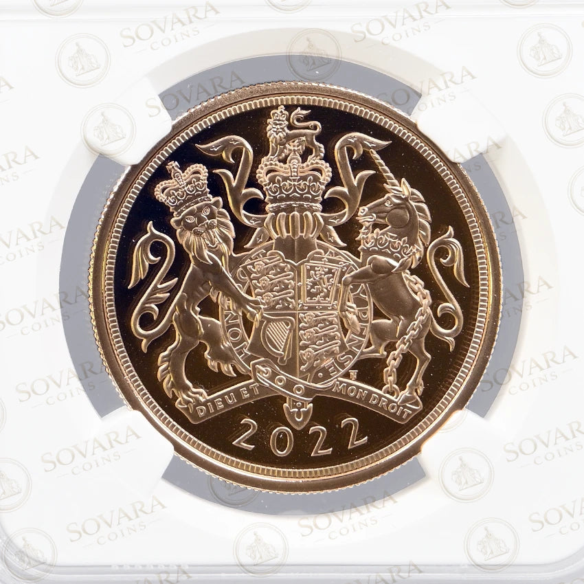 2022 Platinum Jubilee Quintuple Sovereign NGC PF70 Ultra Cameo Timothy Noad design