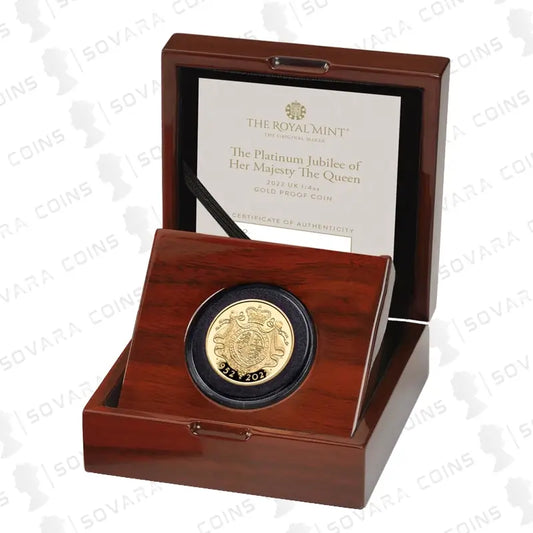 2022 Platinum Jubilee 1/4oz Gold Proof Coin featuring Queen Elizabeth II