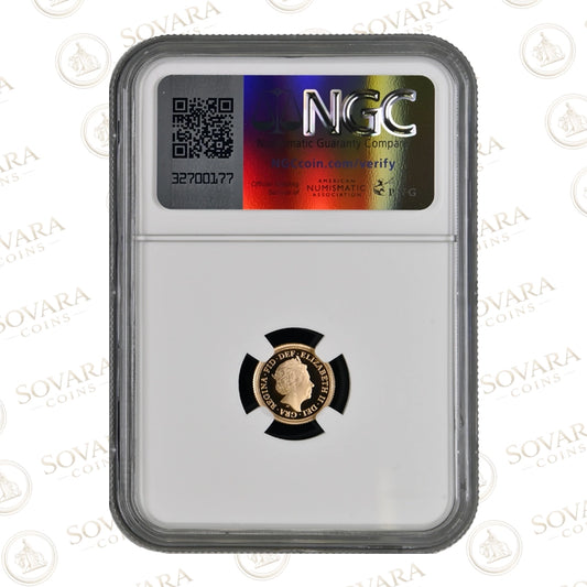 2022 Platinum Jubilee Quarter Sovereign obverse – Queen Elizabeth II portrait PF70 Ultra Cameo