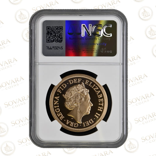 2022 £5 sovereign proof obverse Queen Elizabeth II Jody Clark portrait