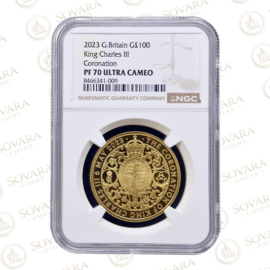 2023 Coronation 1oz Gold Proof Coin PF70 Ultra Cameo King Charles III Royal Mint