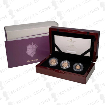 2023 Coronation Sovereign Set reverse – St George and the Dragon design by Benedetto Pistrucci