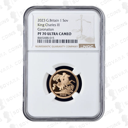 2023 Coronation Full Gold Proof Sovereign – NGC PF70 Ultra Cameo