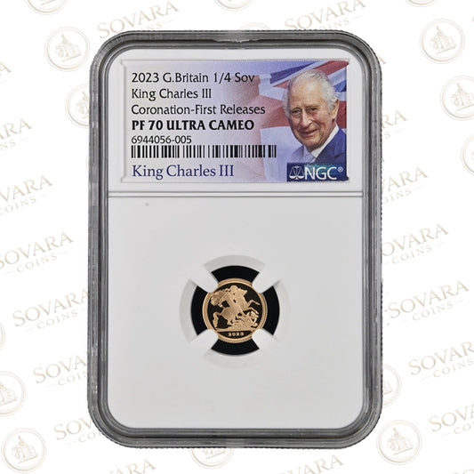 2023 Coronation Quarter Sovereign reverse – PF70 UC