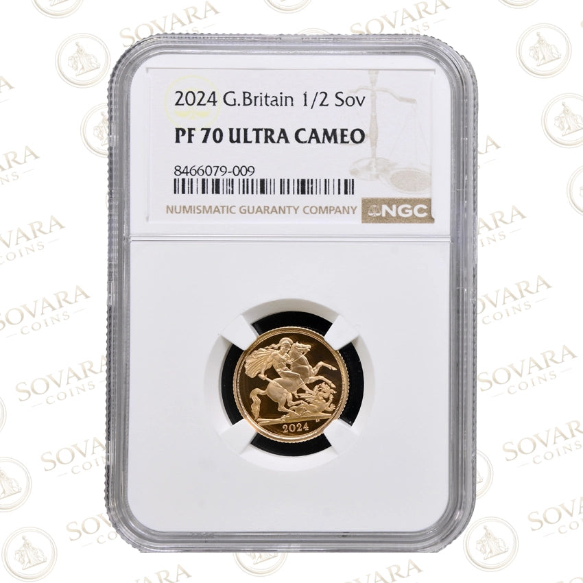 2024 Gold Proof Half Sovereign PF70 Ultra Cameo St George and the Dragon NGC graded