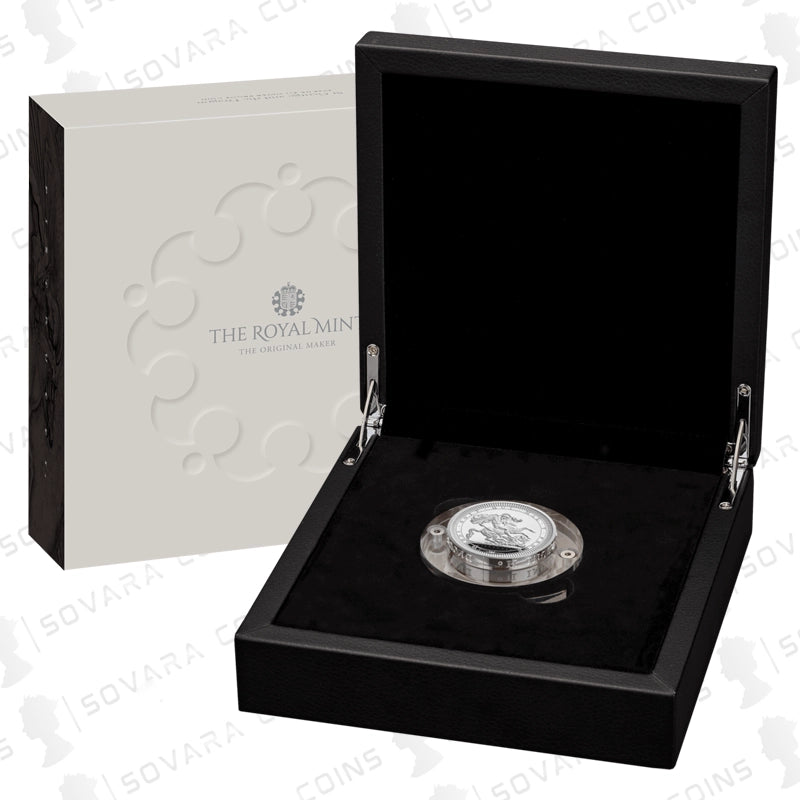2024 Royal Mint Great Engravers St George & The Dragon 2oz Silver Proof Coin with box and certificate