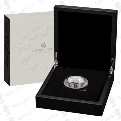 2024 Royal Mint Great Engravers St George & The Dragon 2oz Silver Proof Coin with box and certificate