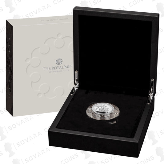 2024 Royal Mint Great Engravers St George & The Dragon 2oz Silver Proof Coin with box and certificate