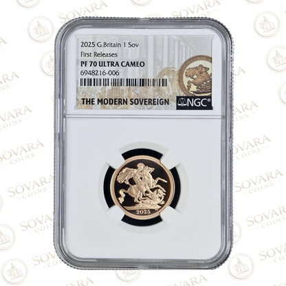 2025 Gold Proof Sovereign PF70 Ultra Cameo | St George & Dragon