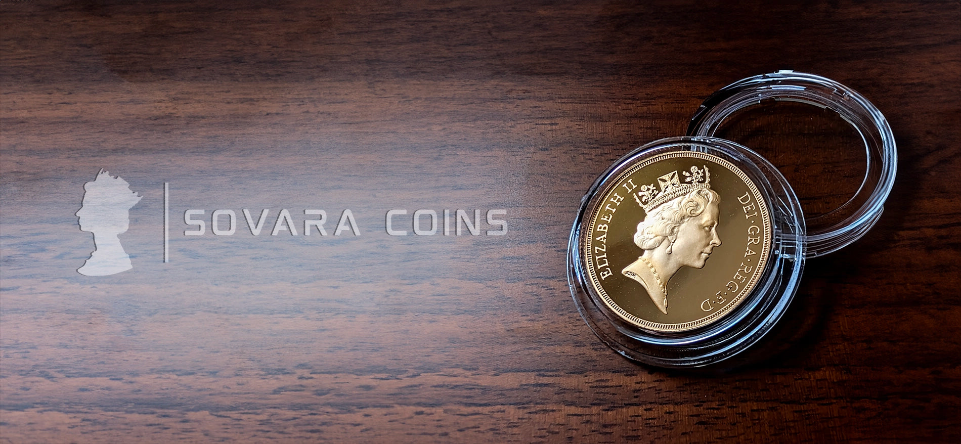 Sovara Coins logo and tagline 'Specialists in graded Sovereigns, proof sets & premium numismatics
