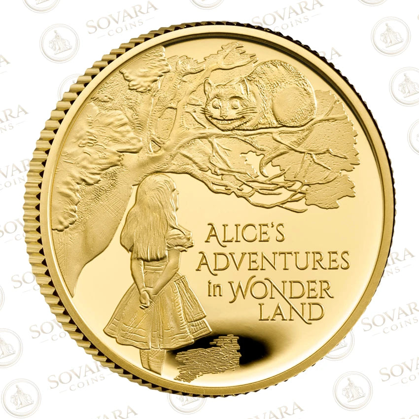 2021 UK Alice's Adventures in Wonderland Quarter-Ounce Gold Proof Coin